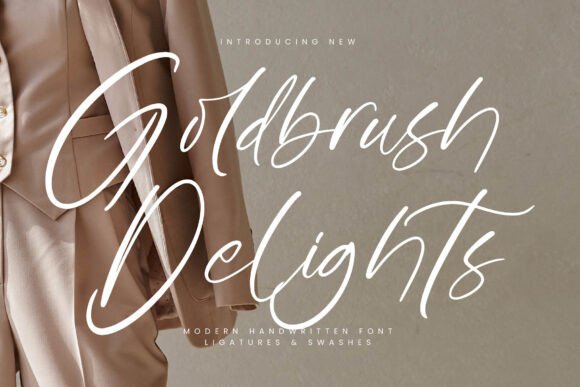Goldbrush Delights: A Font That Elevates Branding
