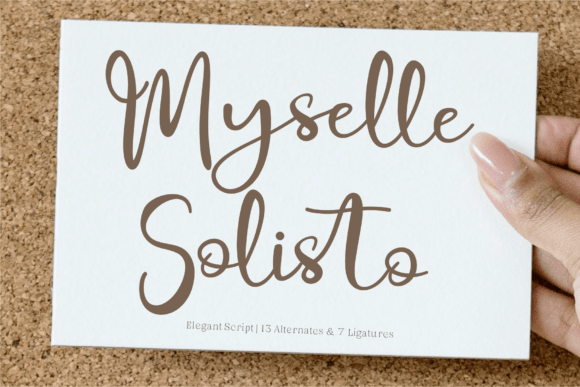 Myselle Solisto: A Script Font for Elegance and Branding